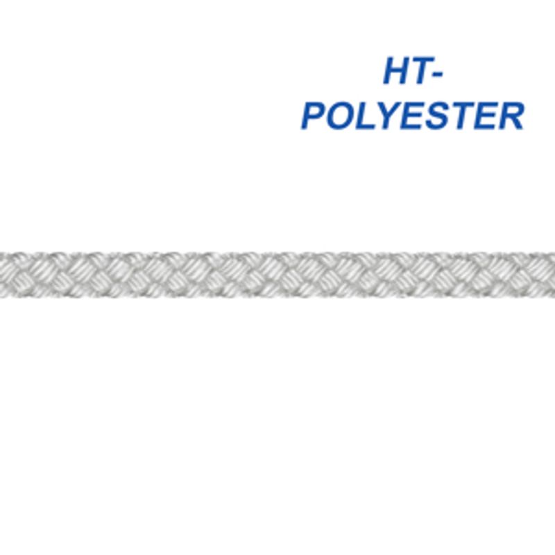 Liros snor polyester flettet 1 mm hvit